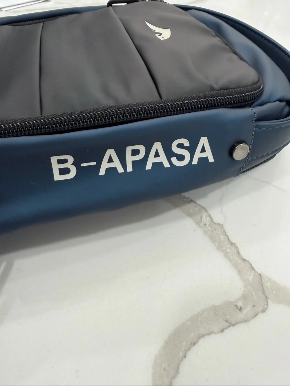 B-APASA Anti-Theft Sling Bag with USB Charging Port — Blue & Black